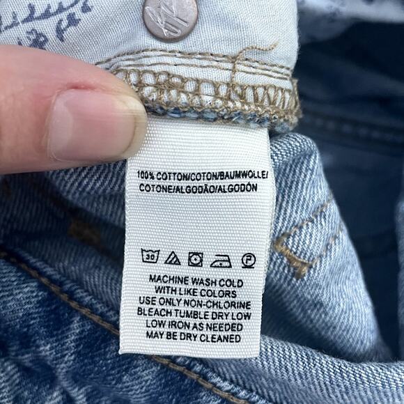 Free People We The Free Extra Wide Leg High Slouchy Jeans Boho Light Wash Sz 29 - Picture 11 of 11